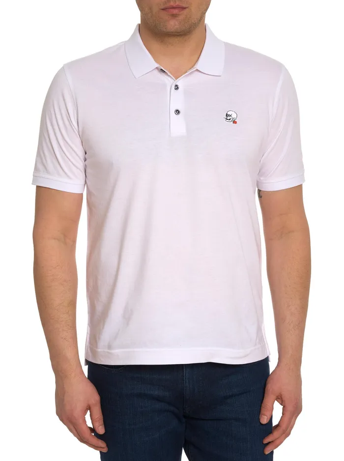 Robert Graham Polos and TShirts Men STONE TRAIL 2 POLO White