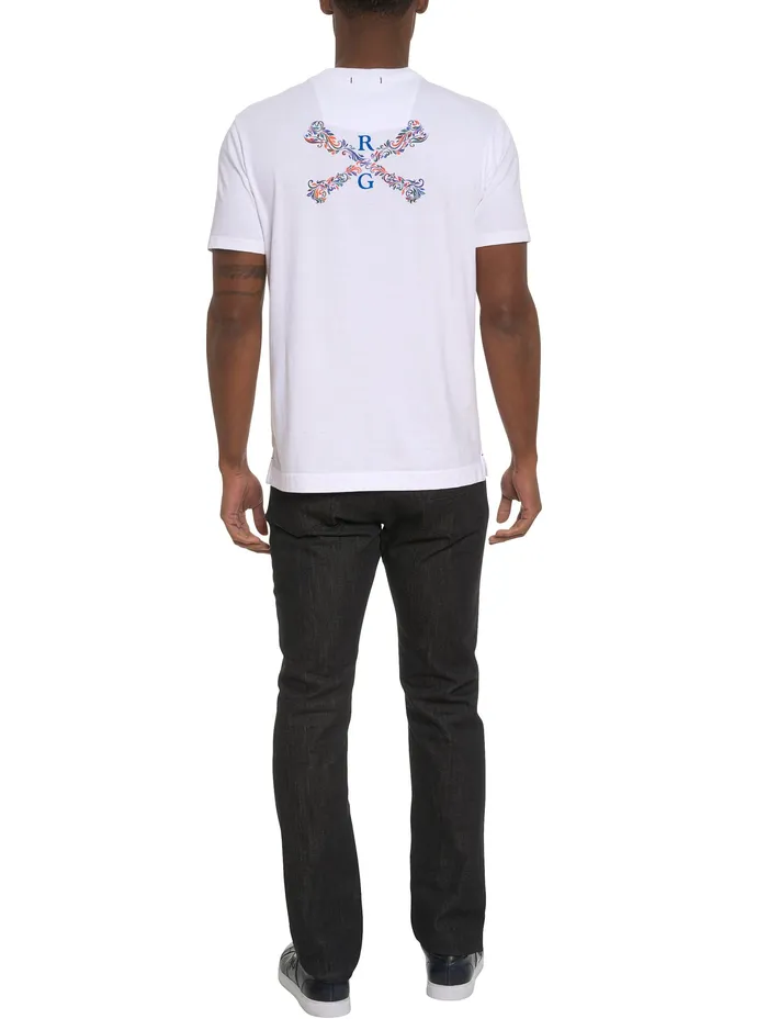 Robert Graham Polos and TShirts Men SWIRL SKULL GRAPHIC TSHIRT White
