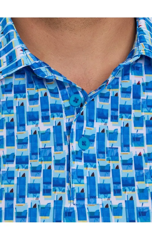 Robert Graham Polos and TShirts Men TEQUILA SUNRISE PERFORMANCE POLO Jade Green