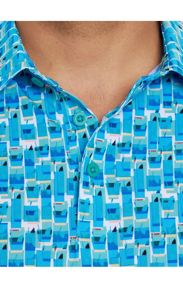 Robert Graham Polos and TShirts Men TEQUILA SUNRISE PERFORMANCE POLO Jade Green