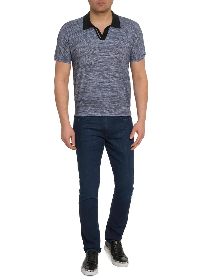Robert Graham Polos and TShirts Men THE STATIC SWEATER POLO Grey