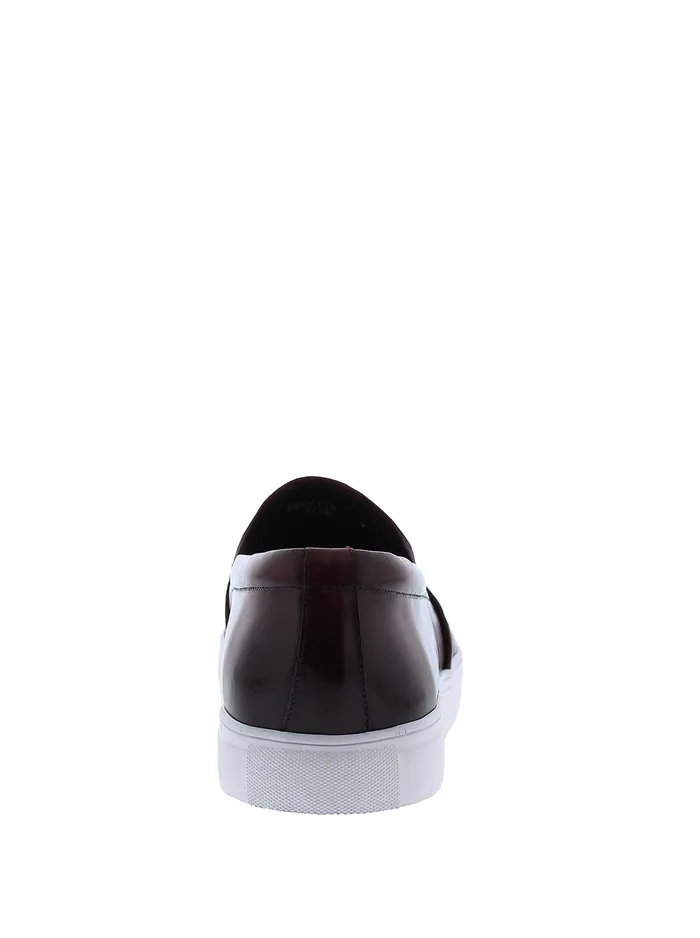 Robert Graham Shoes Men EROSION SLIP ON SNEAKER Cognac