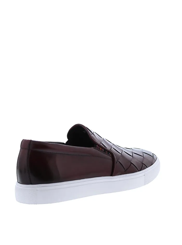 Robert Graham Shoes Men EROSION SLIP ON SNEAKER Cognac