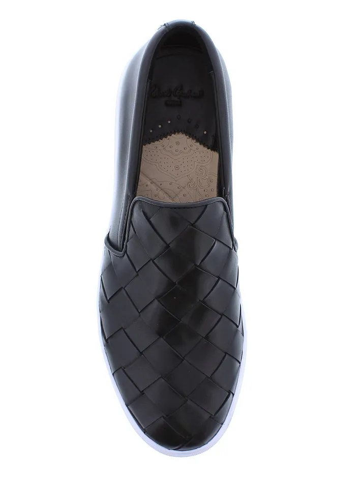 Robert Graham Shoes Men EROSION SLIP ON SNEAKER Cognac