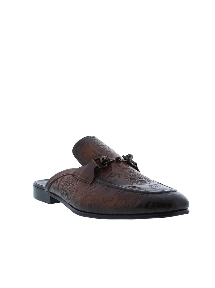 Robert Graham Shoes Men ORBIT SMOKING SLIPPER Cognac