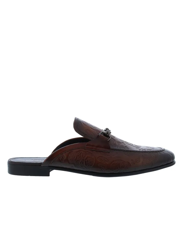 Robert Graham Shoes Men ORBIT SMOKING SLIPPER Cognac