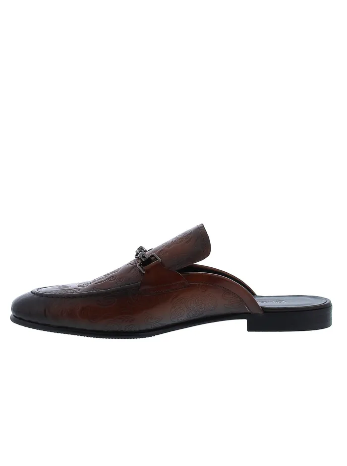 Robert Graham Shoes Men ORBIT SMOKING SLIPPER Cognac