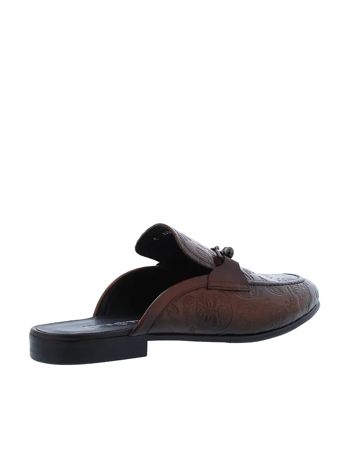 Robert Graham Shoes Men ORBIT SMOKING SLIPPER Cognac