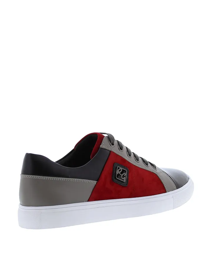 Robert Graham Shoes Men TRIXIE C LACE UP SNEAKER Red