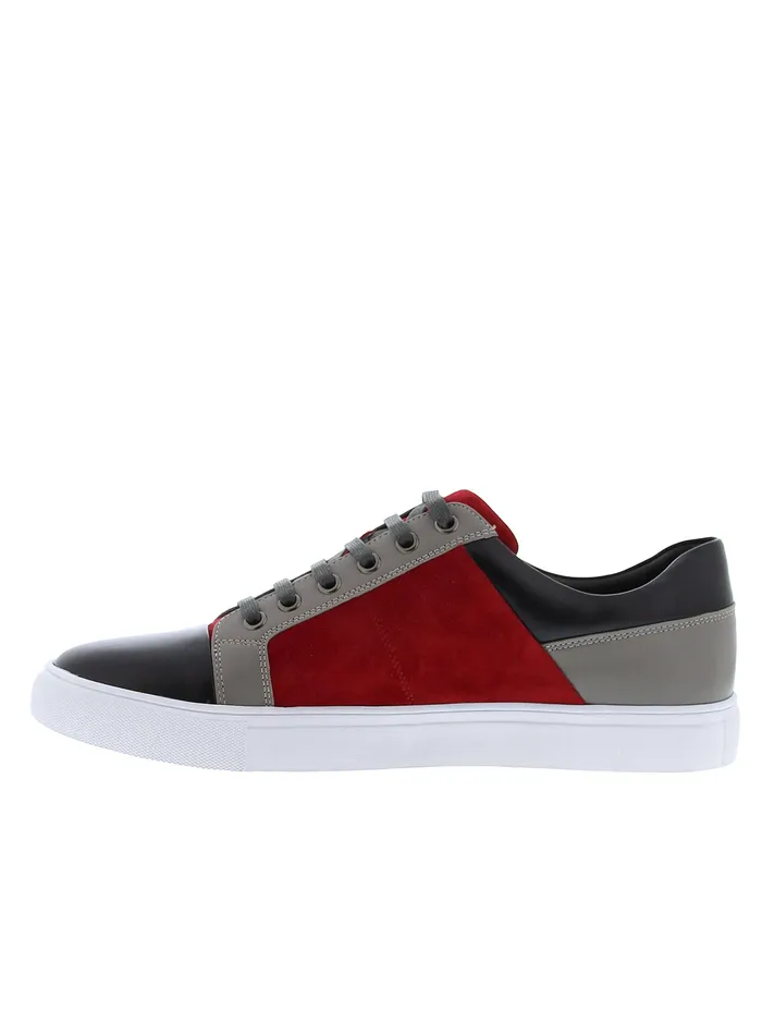 Robert Graham Shoes Men TRIXIE C LACE UP SNEAKER Red