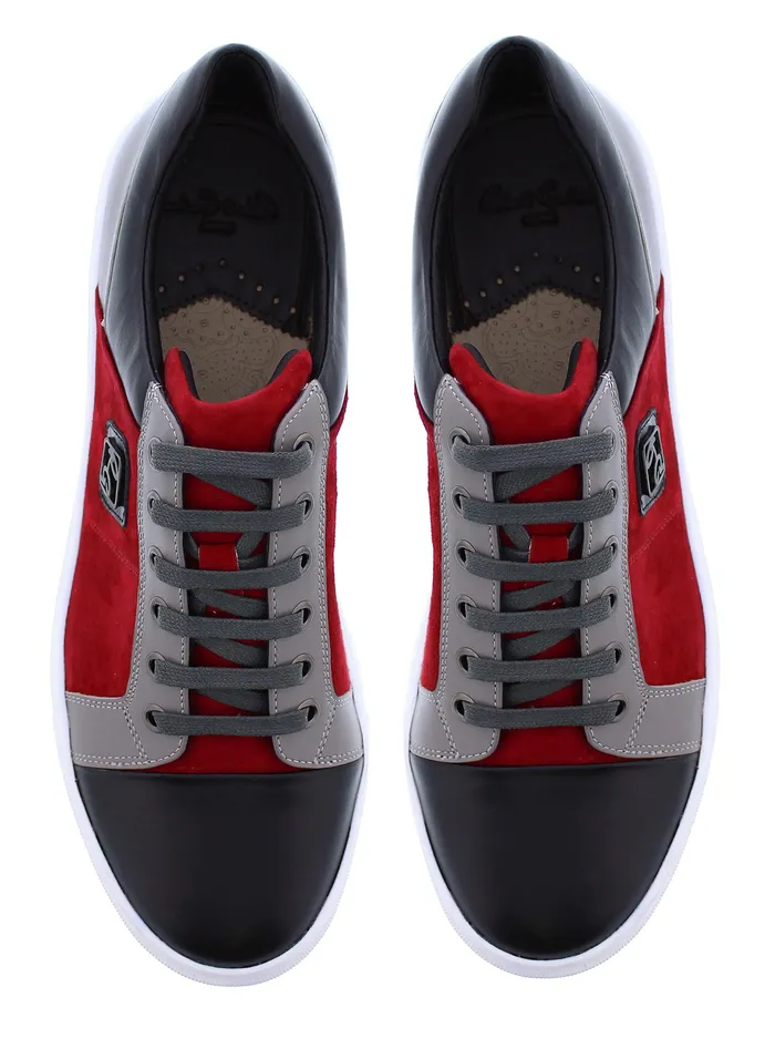 Robert Graham Shoes Men TRIXIE C LACE UP SNEAKER Red