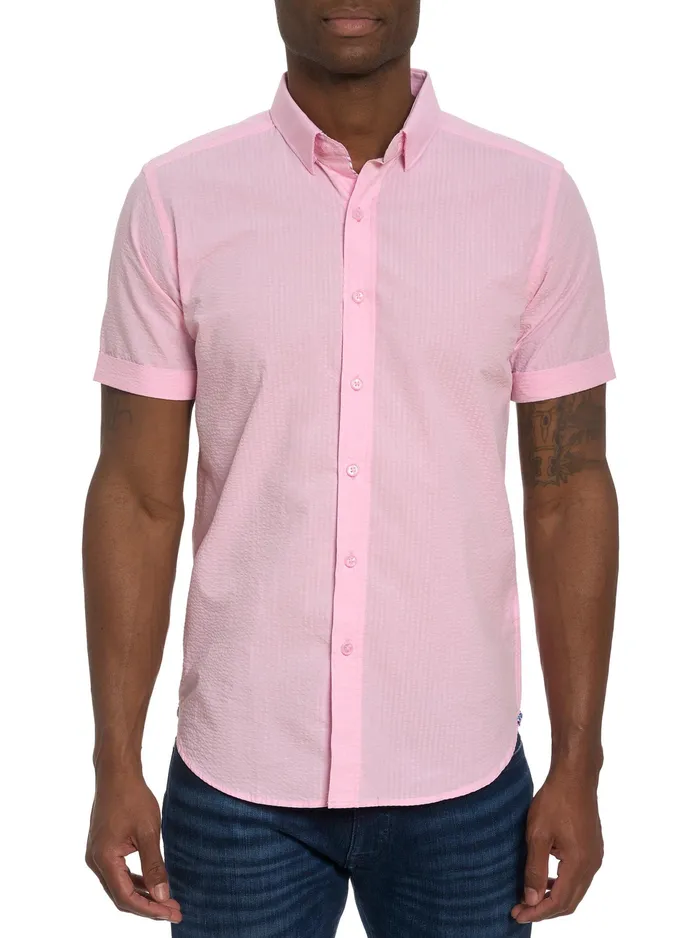 Robert Graham Short Sleeve Button Down Shirts Men ANDREWS SHORT SLEEVE BUTTON DOWN SHIRT Coral
