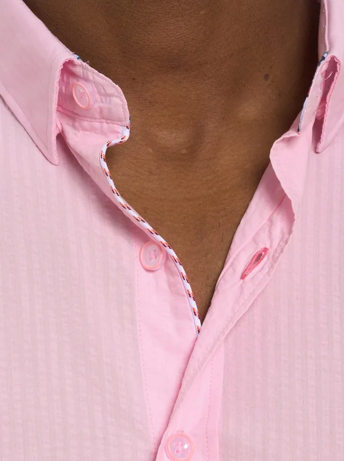Robert Graham Short Sleeve Button Down Shirts Men ANDREWS SHORT SLEEVE BUTTON DOWN SHIRT Coral