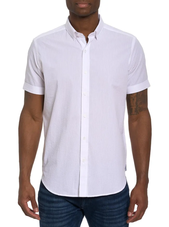 Robert Graham Short Sleeve Button Down Shirts Men ANDREWS SHORT SLEEVE BUTTON DOWN SHIRT White Robert Graham Short Sleeve Button Down Shirts Men ANDREWS SHORT SLEEVE BUTTON DOWN SHIRT White