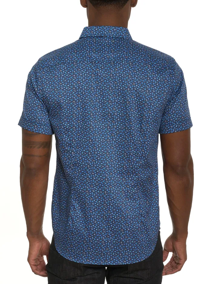 Robert Graham Short Sleeve Button Down Shirts Men BERRADA SHORT SLEEVE BUTTON DOWN SHIRT Navy