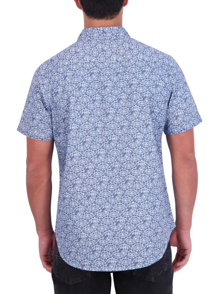 Robert Graham Short Sleeve Button Down Shirts Men BISLEY SHORT SLEEVE BUTTON DOWN SHIRT Blue