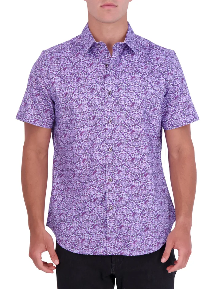 Robert Graham Short Sleeve Button Down Shirts Men BISLEY SHORT SLEEVE BUTTON DOWN SHIRT Blue