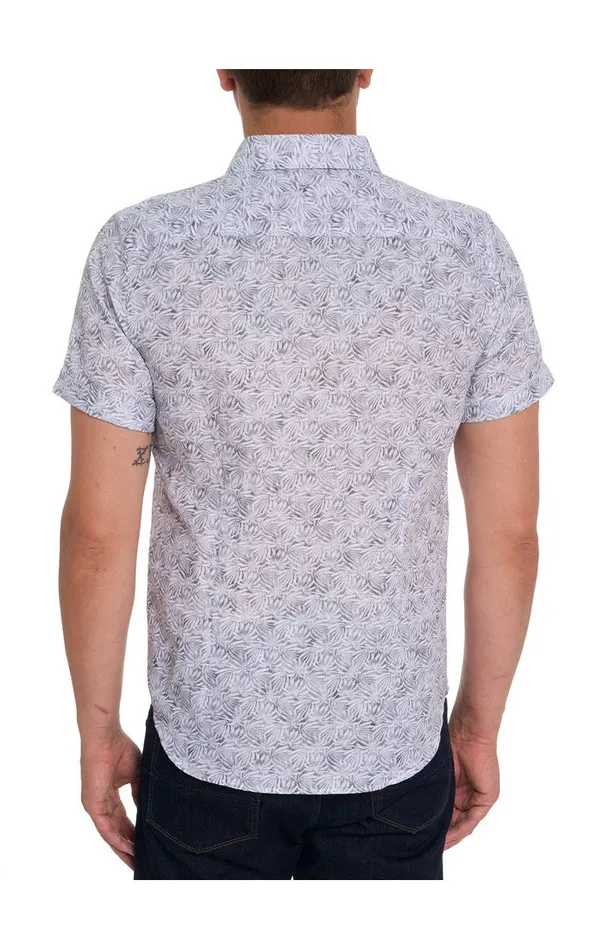 Robert Graham Short Sleeve Button Down Shirts Men CAFFREY SHORT SLEEVE BUTTON DOWN SHIRT Grey