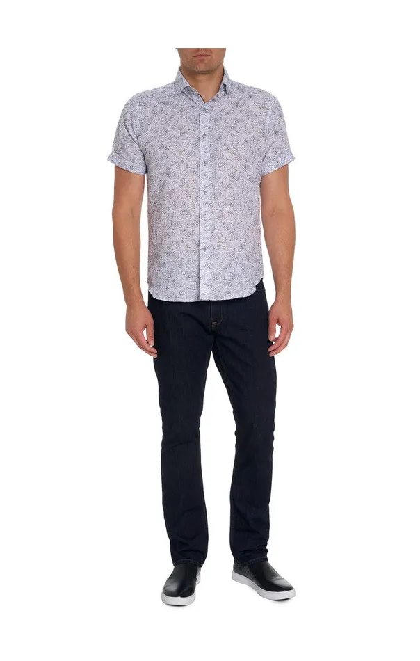 Robert Graham Short Sleeve Button Down Shirts Men CAFFREY SHORT SLEEVE BUTTON DOWN SHIRT Grey