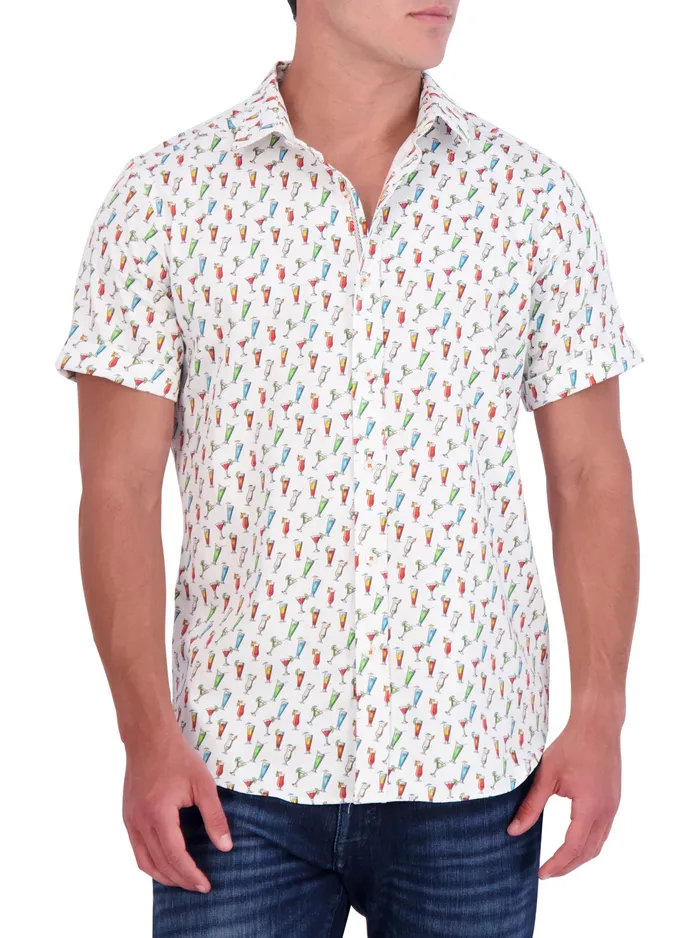 Robert Graham Short Sleeve Button Down Shirts Men CIN CIN SHORT SLEEVE BUTTON DOWN SHIRT White Robert Graham Short Sleeve Button Down Shirts Men CIN CIN SHORT SLEEVE BUTTON DOWN SHIRT White