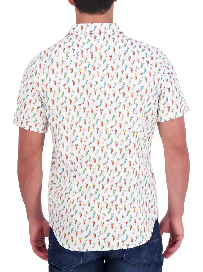 Robert Graham Short Sleeve Button Down Shirts Men CIN CIN SHORT SLEEVE BUTTON DOWN SHIRT White