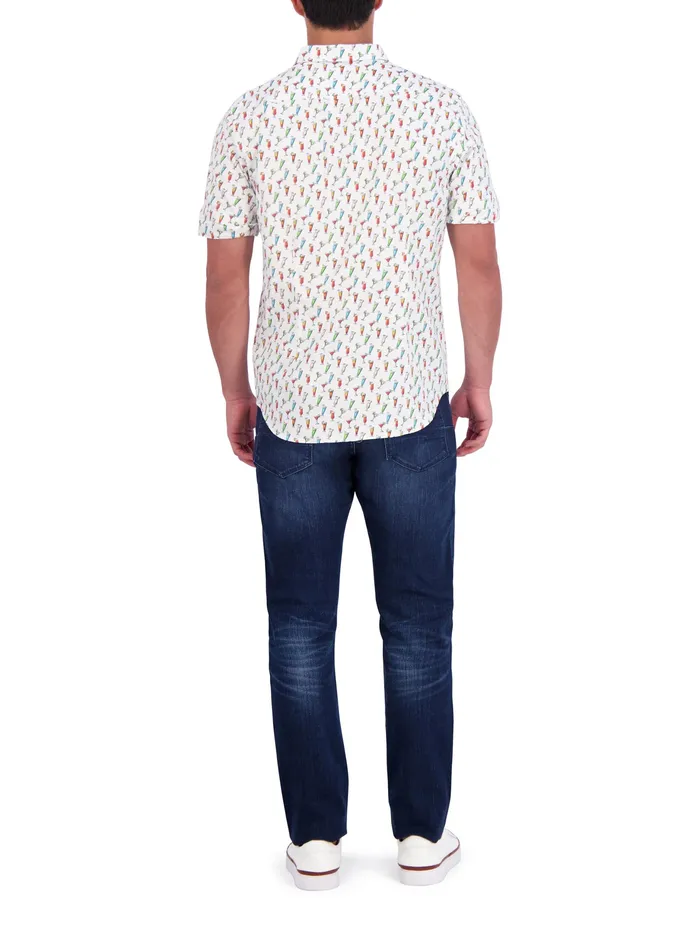 Robert Graham Short Sleeve Button Down Shirts Men CIN CIN SHORT SLEEVE BUTTON DOWN SHIRT White