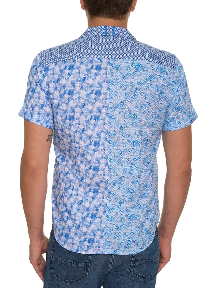 Robert Graham Short Sleeve Button Down Shirts Men FONTANA SHORT SLEEVE BUTTON DOWN Blue
