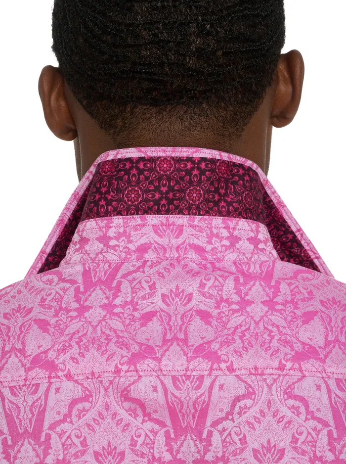 Robert Graham Short Sleeve Button Down Shirts Men HIGHLAND SHORT SLEEVE BUTTON DOWN SHIRT Pink
