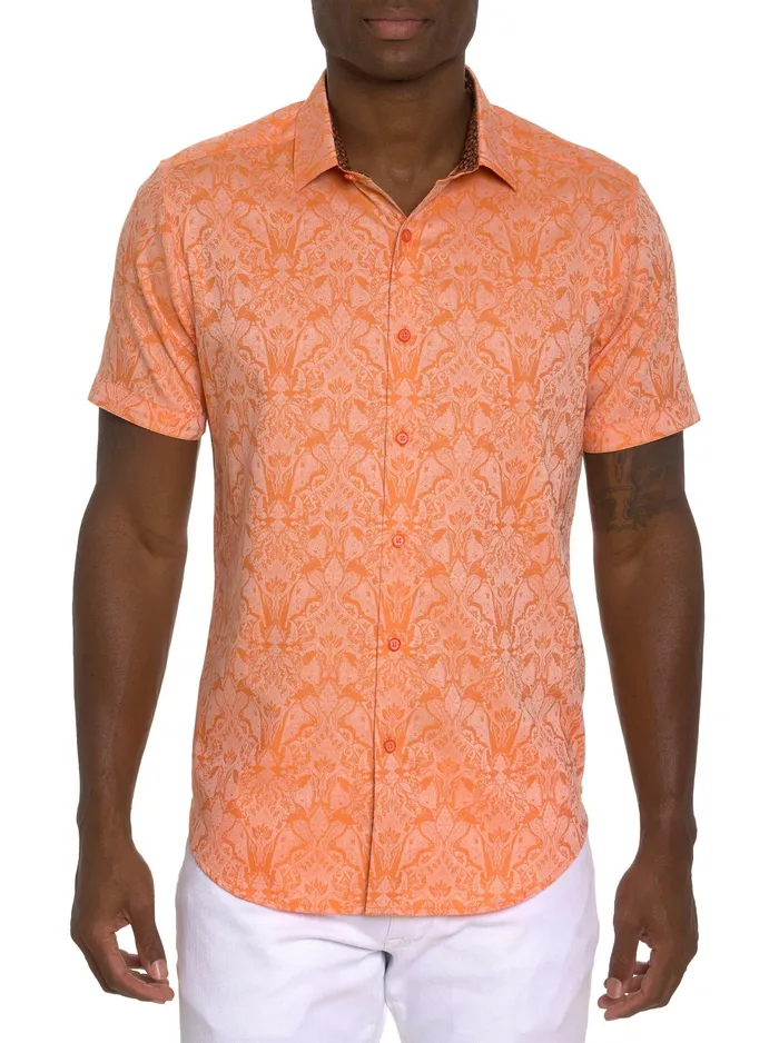 Robert Graham Short Sleeve Button Down Shirts Men HIGHLAND SHORT SLEEVE BUTTON DOWN SHIRT Pink