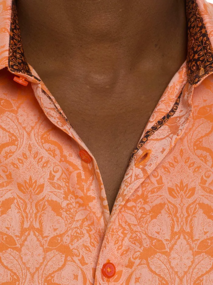 Robert Graham Short Sleeve Button Down Shirts Men HIGHLAND SHORT SLEEVE BUTTON DOWN SHIRT Pink