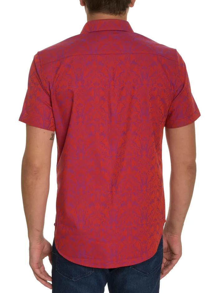 Robert Graham Short Sleeve Button Down Shirts Men HIGHLAND SHORT SLEEVE BUTTON DOWN SHIRT Pink