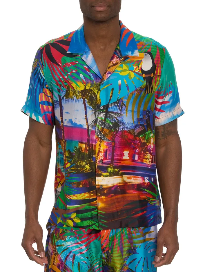Robert Graham Short Sleeve Button Down Shirts Men LIMITED EDITION THE TOUCAN MIX SHORT SLEEVE BUTTON DOWN SHIRT Classic Robert Graham Short Sleeve Button Down Shirts Men LIMITED EDITION THE TOUCAN MIX SHORT SLEEVE BUTTON DOWN SHIRT Classic