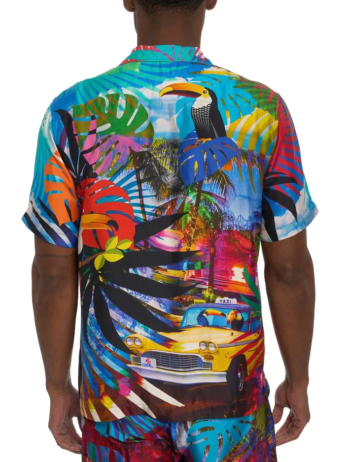 Robert Graham Short Sleeve Button Down Shirts Men LIMITED EDITION THE TOUCAN MIX SHORT SLEEVE BUTTON DOWN SHIRT Classic
