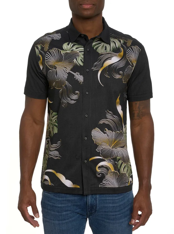 Robert Graham Short Sleeve Button Down Shirts Men ODESSY SHORT SLEEVE KNIT SHIRT White