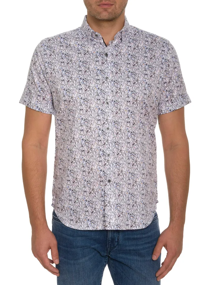 Robert Graham Short Sleeve Button Down Shirts Men PAINTED FACES SHORT SLEEVE BUTTON DOWN Multi Robert Graham Short Sleeve Button Down Shirts Men PAINTED FACES SHORT SLEEVE BUTTON DOWN Multi