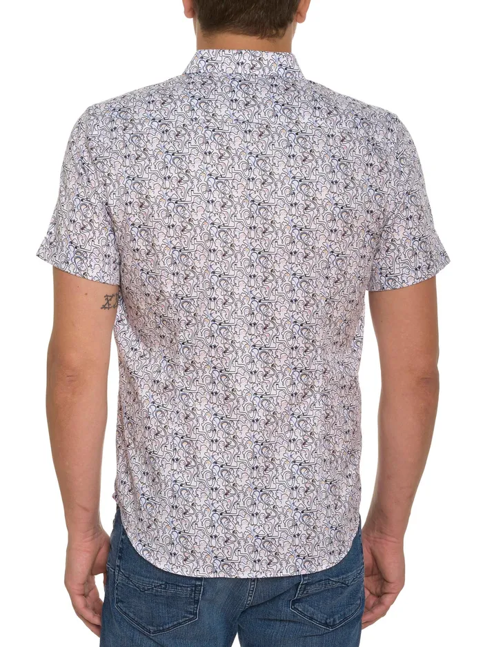 Robert Graham Short Sleeve Button Down Shirts Men PAINTED FACES SHORT SLEEVE BUTTON DOWN Multi