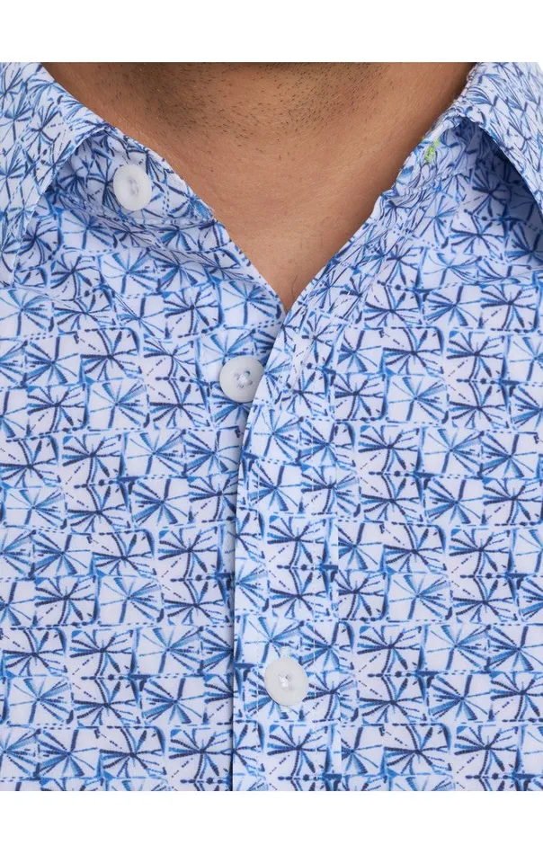 Robert Graham Short Sleeve Button Down Shirts Men SHIELDS PERFORMANCE SHORT SLEEVE KNIT SHIRT Multi