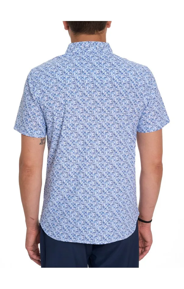 Robert Graham Short Sleeve Button Down Shirts Men SHIELDS PERFORMANCE SHORT SLEEVE KNIT SHIRT Multi