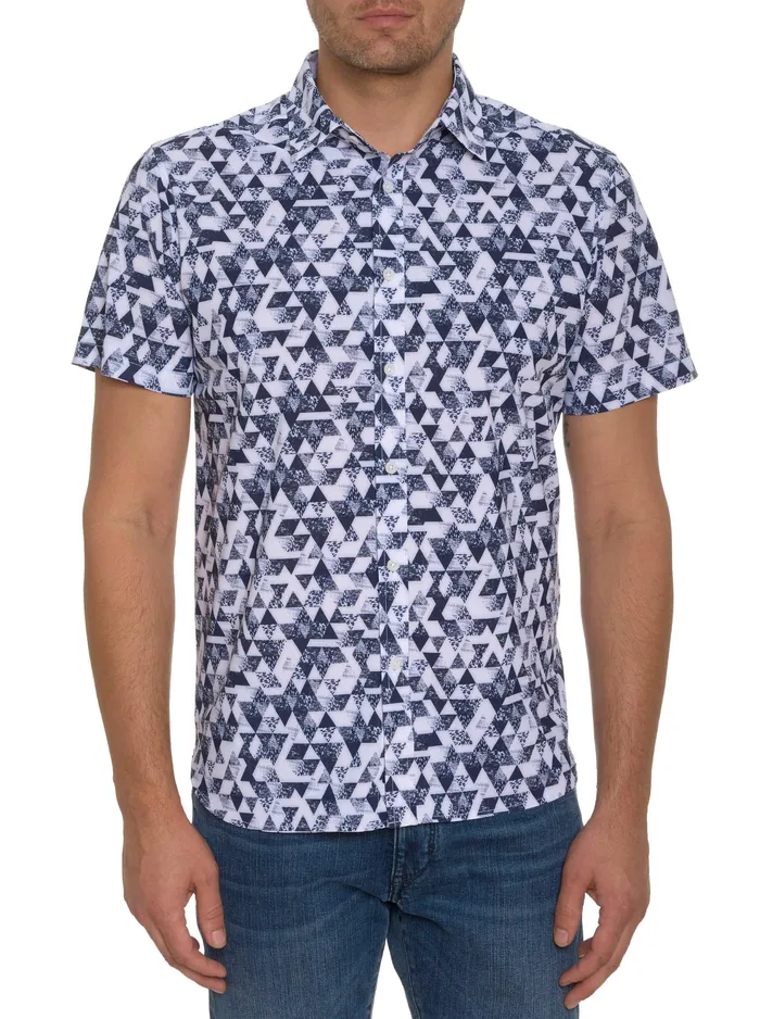 Robert Graham Short Sleeve Button Down Shirts Men STAMOS PERFORMANCE SHORT SLEEVE KNIT SHIRT White Robert Graham Short Sleeve Button Down Shirts Men STAMOS PERFORMANCE SHORT SLEEVE KNIT SHIRT White