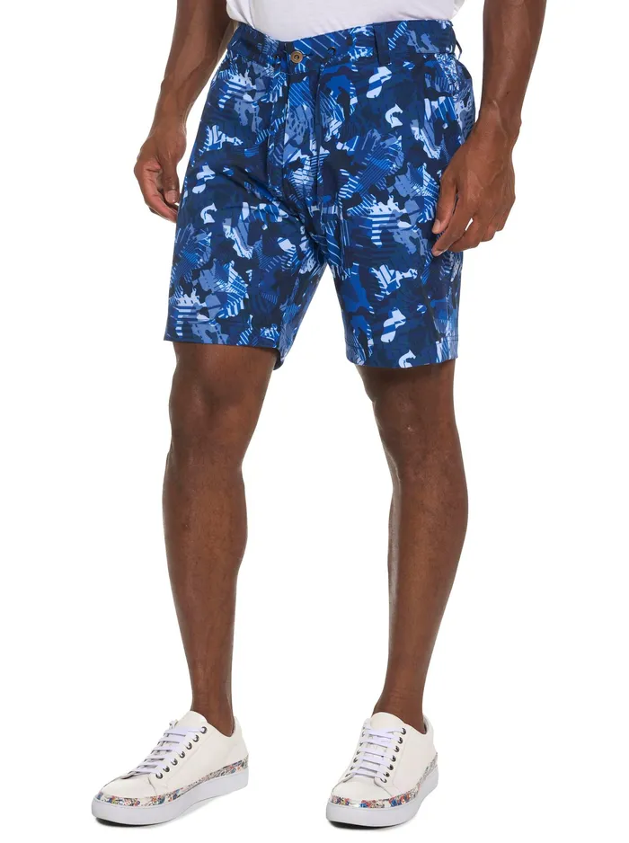 Robert Graham Shorts and Swim Men BLUES CLUB PERFORMANCE SHORT Blue