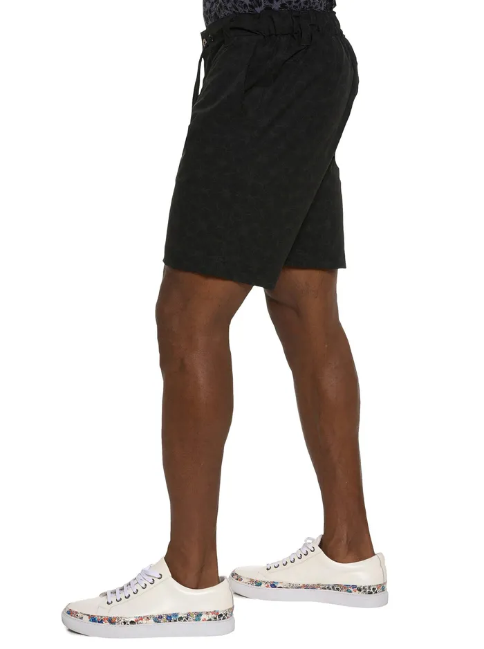 Robert Graham Shorts and Swim Men FLORAL TIGER BEACH TO BAR SHORT Black