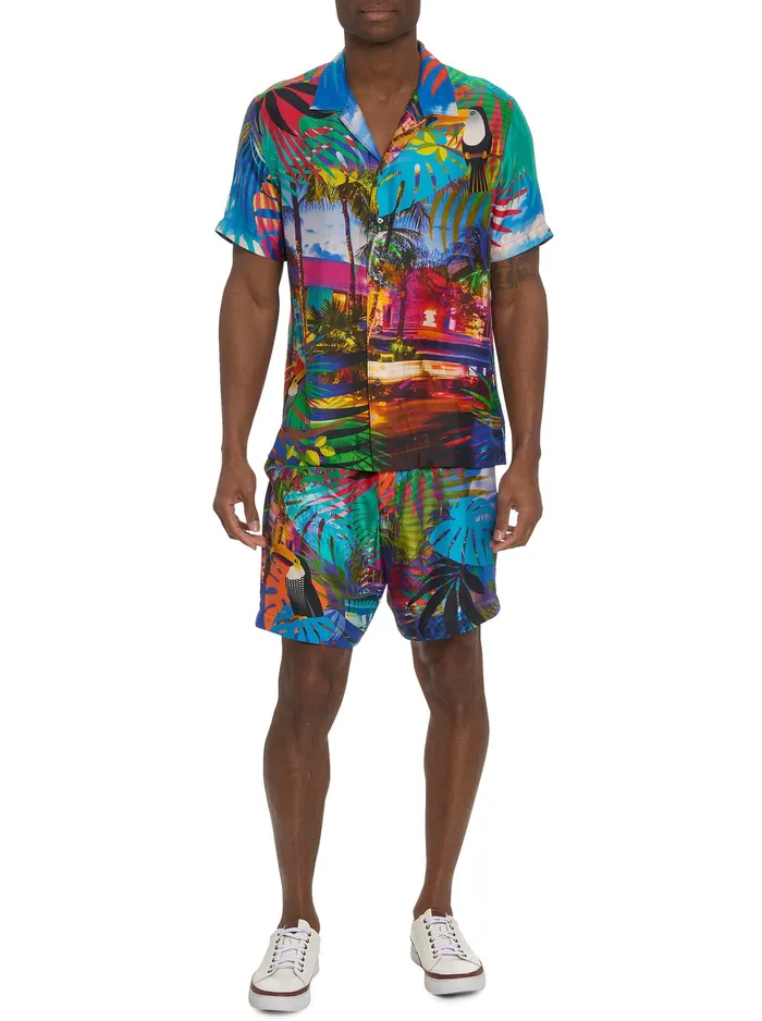 Robert Graham Shorts and Swim Men LIMITED EDITION THE TOUCAN MIX SHORT Multi
