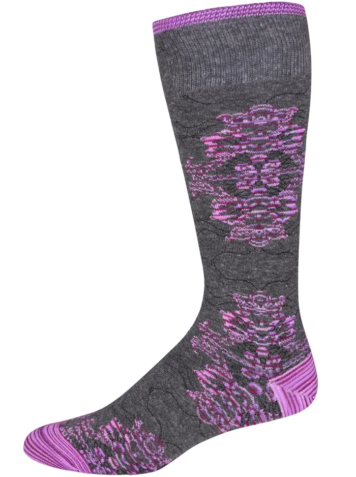Robert Graham Socks Men CACHE SOCKS Charcoal