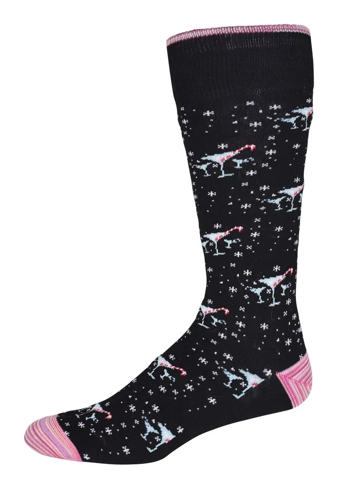 Robert Graham Socks Men CANDY CANE TWIST SOCKS Black