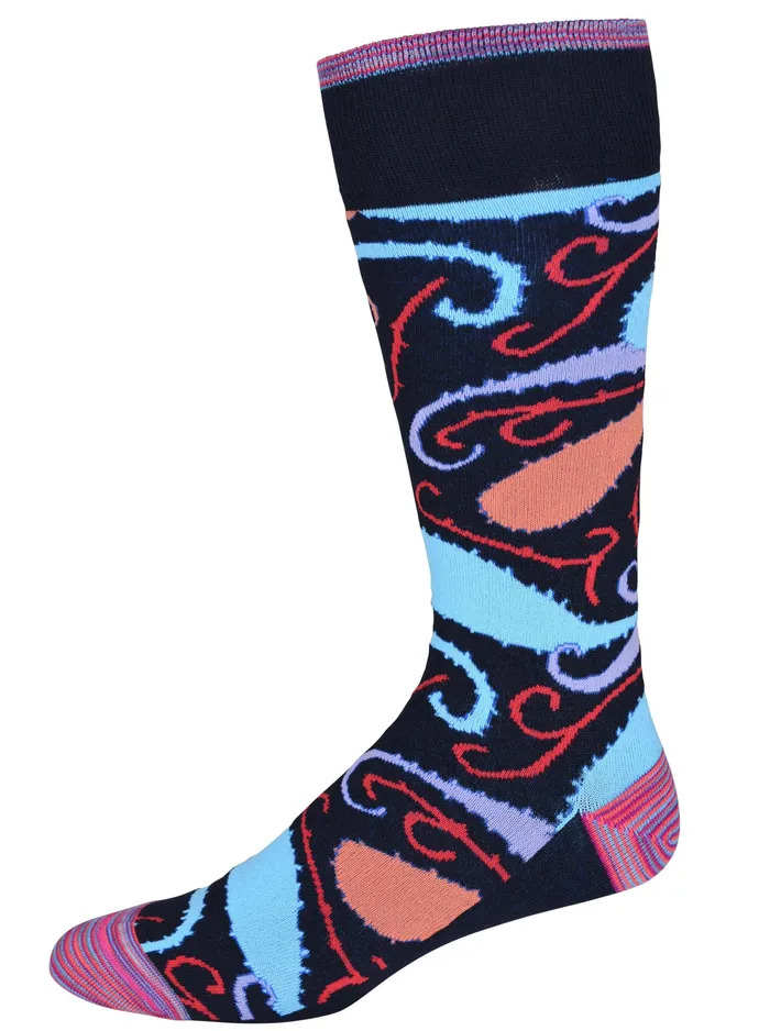 Robert Graham Socks Men CHILL PILL SOCKS Navy