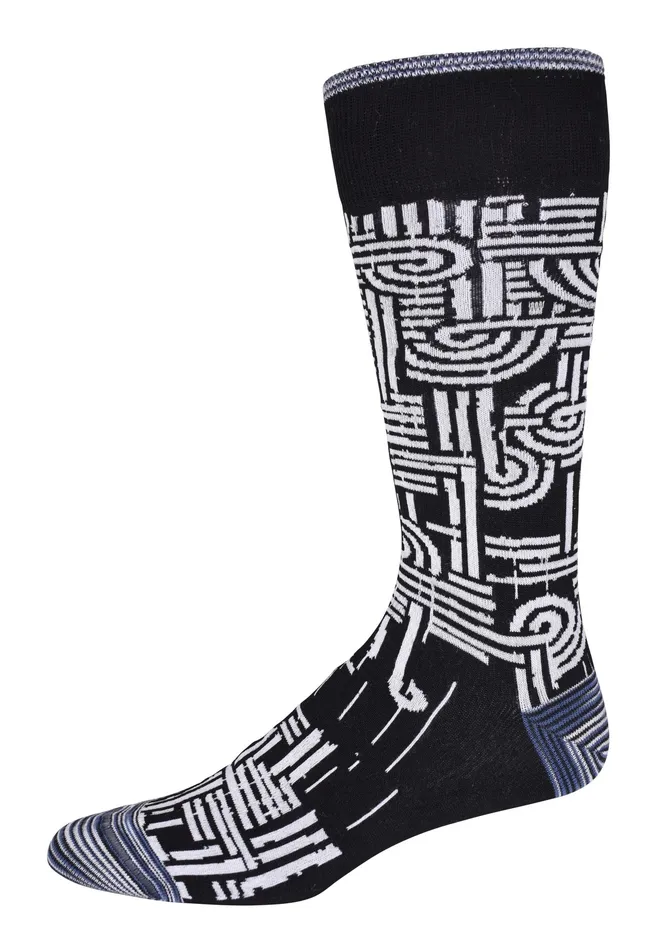 Robert Graham Socks Men GRAVINO KNIT SOCKS Black