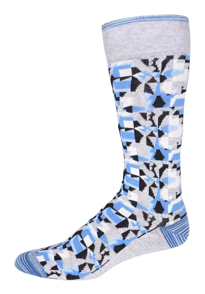 Robert Graham Socks Men IZNICK KNIT SOCKS Light Grey