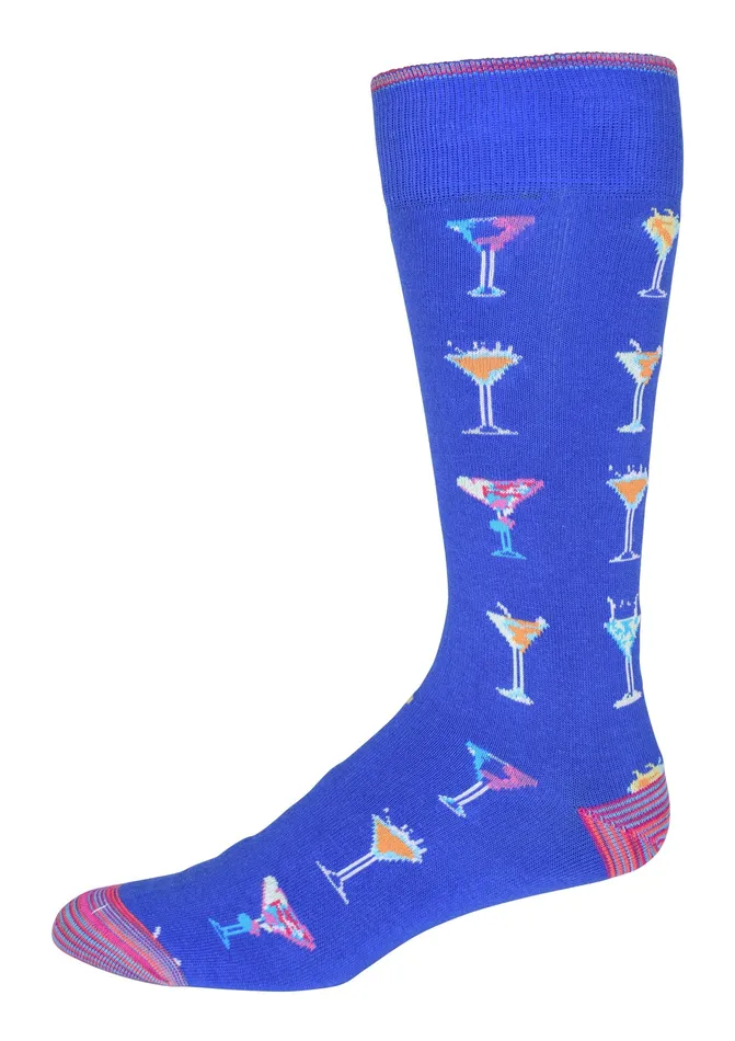 Robert Graham Socks Men THE MARTINI SOCKS Blue