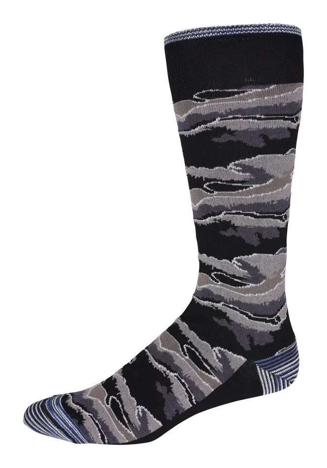 Robert Graham Socks Men VICTOR KNIT SOCKS Black