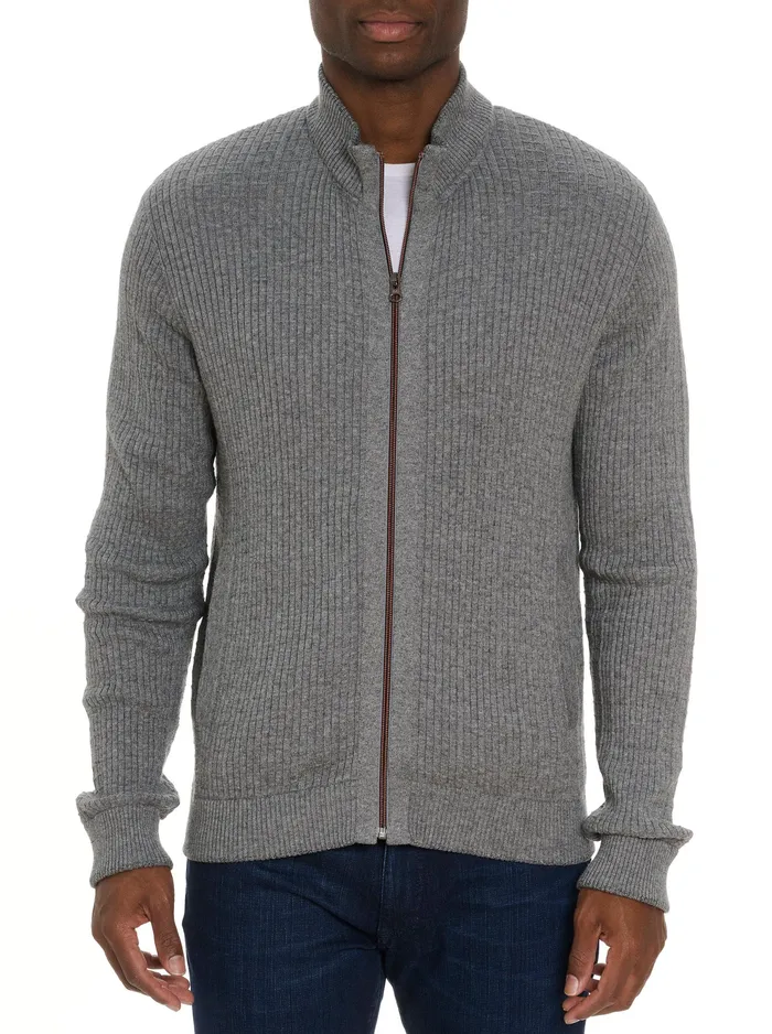 Robert Graham Sweaters Men TARANTO SWEATER Light Grey